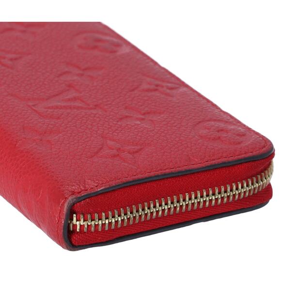 Louis Vuitton Clemence Zippy Wallet Empreinte Monogram Cerise Red Leather - Picture 7 of 9